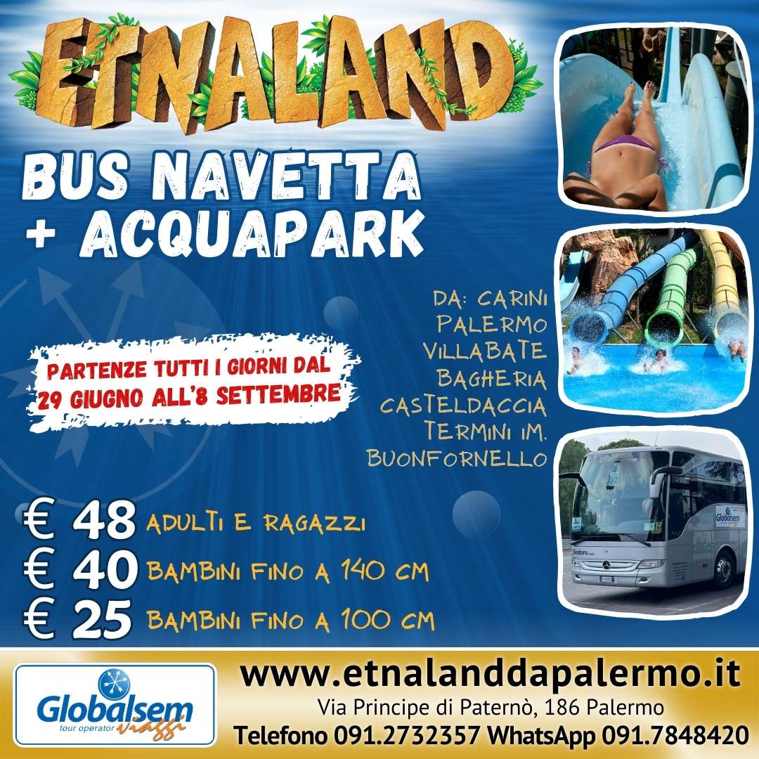 Pullman Bus navetta per Etnaland con Acquapark