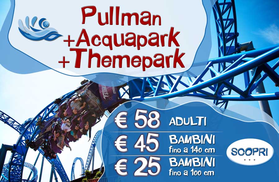 Pullman per Etnaland con ingresso all'Acqupark e al Themepark
